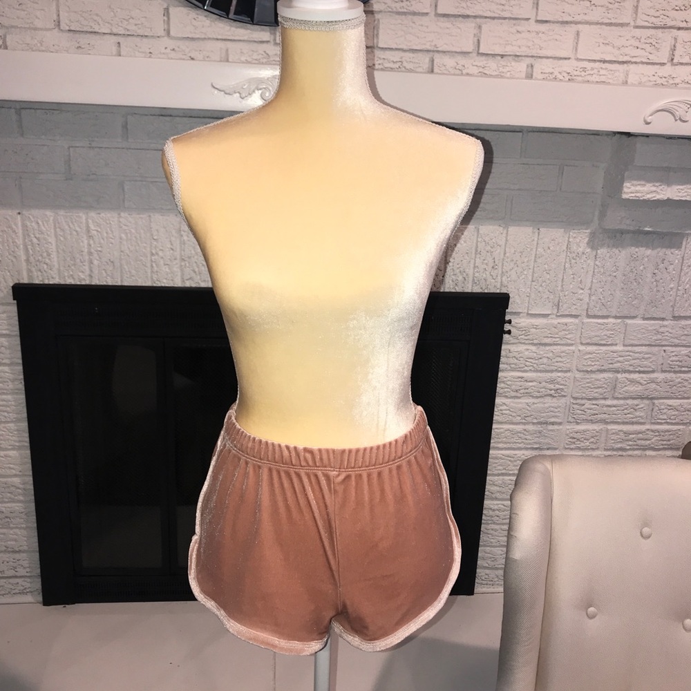 Mauve Velvet shorts